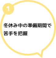 1 冬休み中の準備期間で苦手を克服